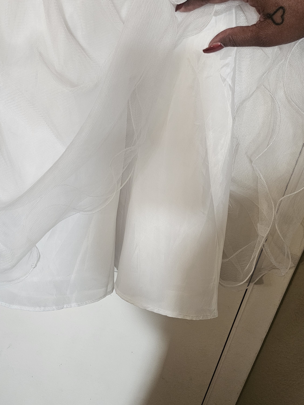 Rare Editions White Lace & Tulle Girls Formal Dress - Picture 7 of 14